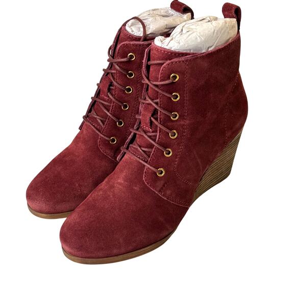 Diba Blake Suede Bootie - Burgundy NEW Size 8 - Picture 1 of 9